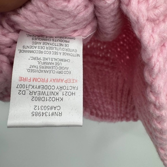 For Love & Lemons Andie Oversized Sweater in Light Pink Size XS NWT - Picture 10 of 12